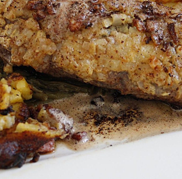 Steak Strindberg mit Bratkartoffeln