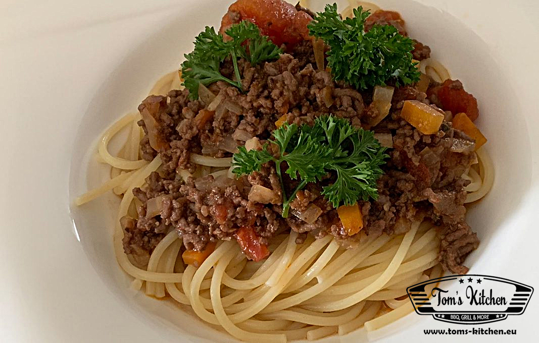 Ragú Bolognese mit Spaghetti