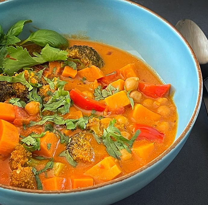 Süßkartoffel-Curry indische Art