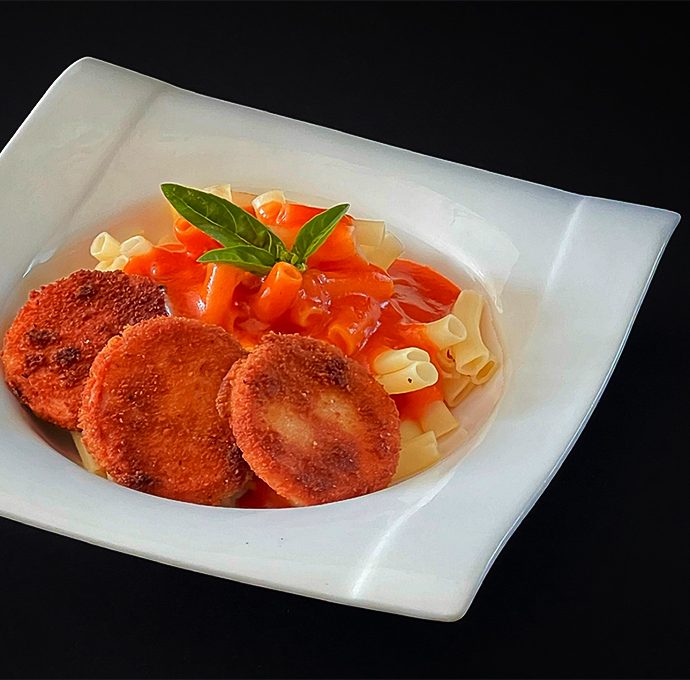 Jägerschnitzel mit Makkaroni